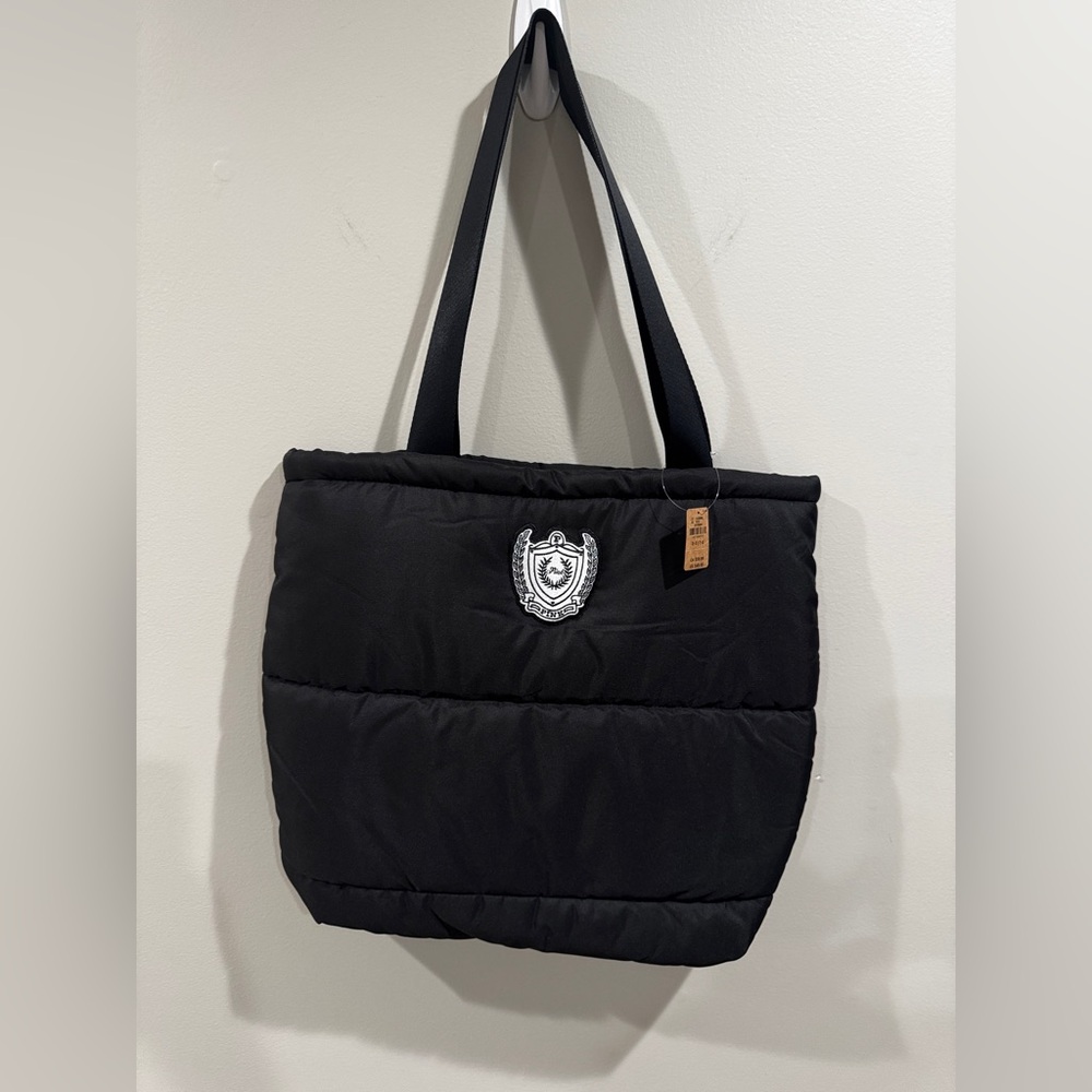 Victoria Secret PINK‎ Black Quilted Tote Bag